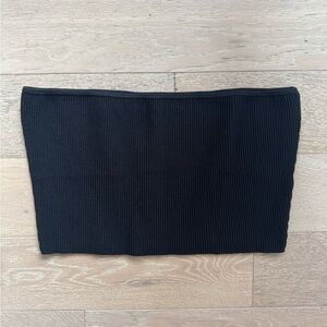 Black Ribbed Tube Top Aritzia